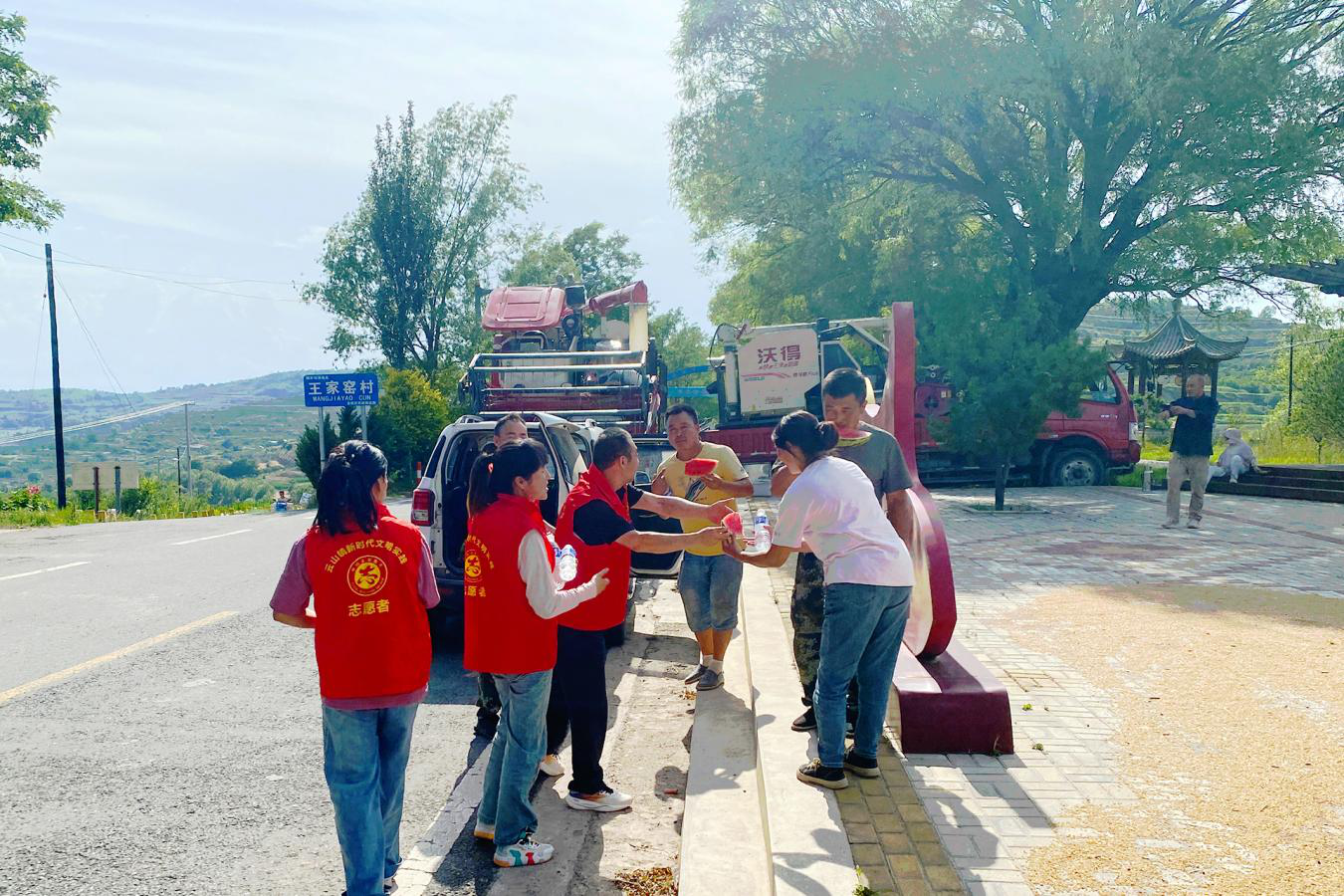 “党旗红”引领“麦浪黄” 甘肃秦安“三夏”生产奏响丰收曲_fororder_7